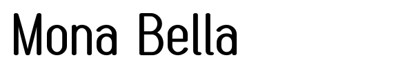 Mona Bella font preview
